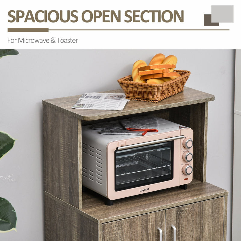 Microwave Cabinet on Wheels, Bookcase, L97H x 60.4W x 40Dcm