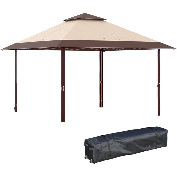 Quality 4x4m Pop up Gazebo With Steel Frame, Coffee