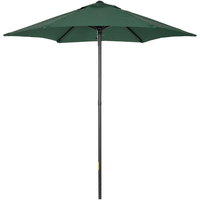 2m Outdoor Patio Parasol - Sun Shade, 6 Ribs Outsunny