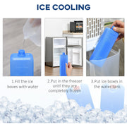 HOMCOM Evaporative Air Cooler, Oscillating Ice Cooling Fan with 3 Modes, 3 Speeds, Remote Control, Timer, and Oscillation, White Homcom
