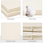 Outsunny Seat Pads, 45x45cm, Cream (Set of 2) Outsunny