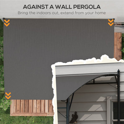 3x4m Grey Pergola Sun Shade Outsunny