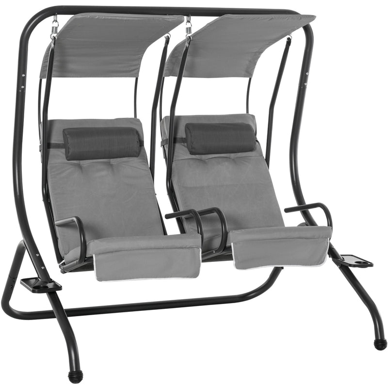 Canopy Swing Seat, Modern Garden Swing Seat, Outdoor Outsunny