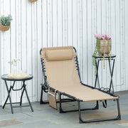 Portable Sun Lounger For Beach, Garden, Pool Outsunny