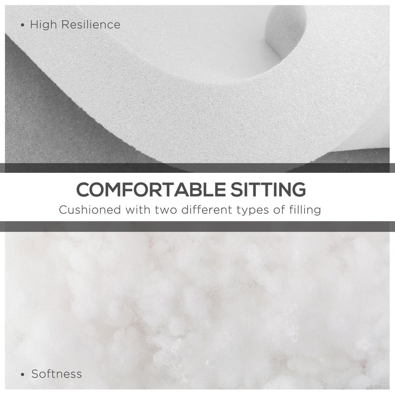 Outsunny Garden Seat Cushion with Ties, 40 x 40cm Replacement Dining Chair Seat Pad, Cream White Outsunny