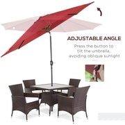 3m Tilting Garden Parasol with Crank Handle Outsunny