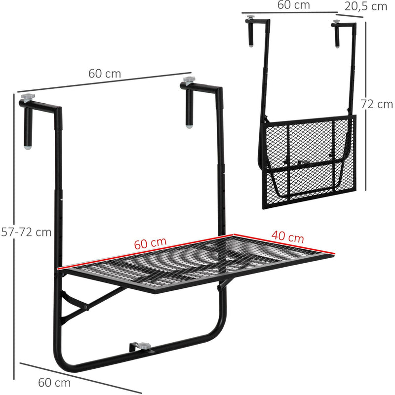 Balcony Hanging Table Outsunny