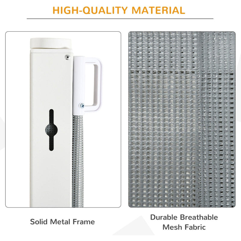 Retractable Gate For Stairs, Pet/Baby, 115 x 82.5cm, Grey