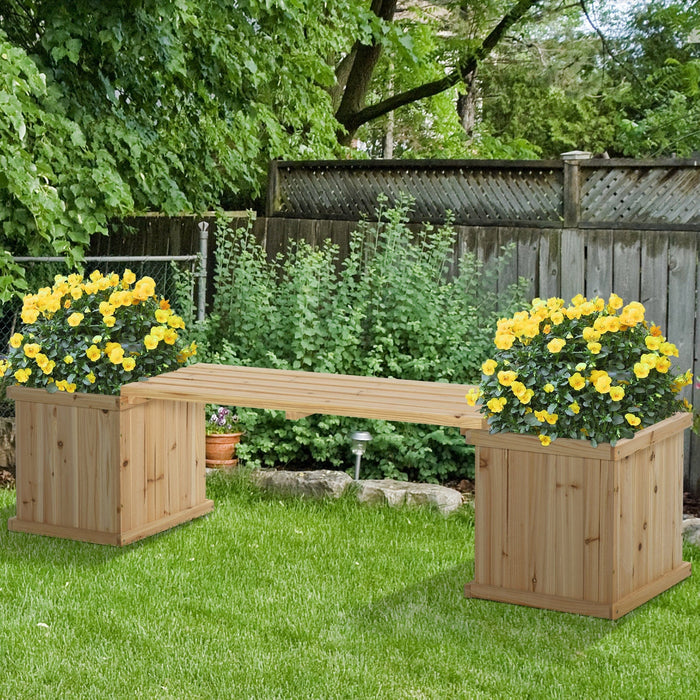 Garden Bench With Planters