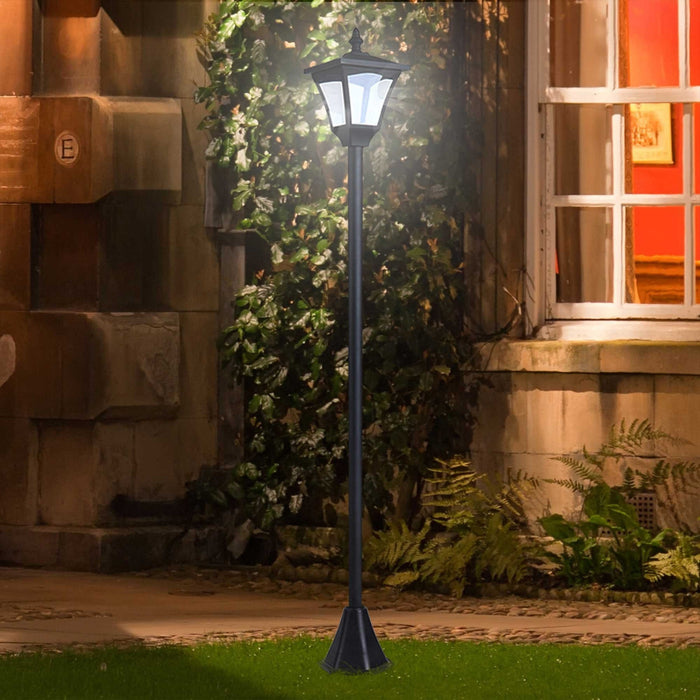 Solar Powered Garden Lamp Post - 1.2M - Black