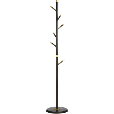 Vintage Hall Tree Coat Rack With 6 Hooks Homcom
