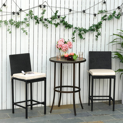 Outsunny Seat Pads, 45x45cm, Cream (Set of 2) Outsunny