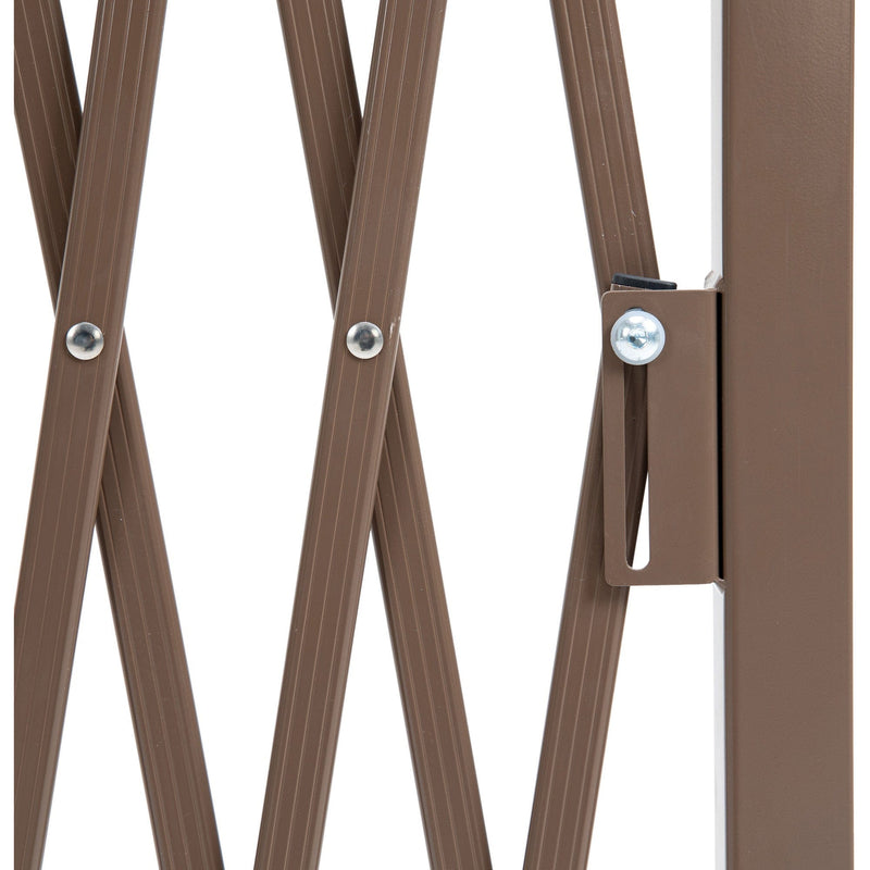 Outsunny Expanding Trellis Fence Freestanding Movable Fence Foldable Garden Screen Panel Aluminum, 300cm x 103.5 cm, Dark Brown Outsunny