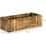 Large Wooden Garden Raised Bed Pot Outsunny
