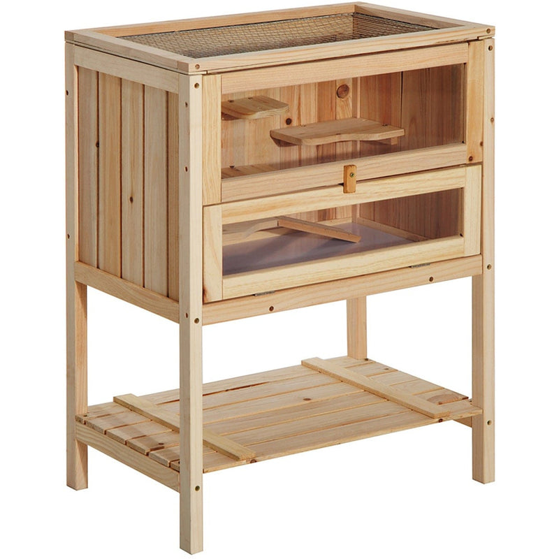 3-Tier Wooden Hamster Cage
