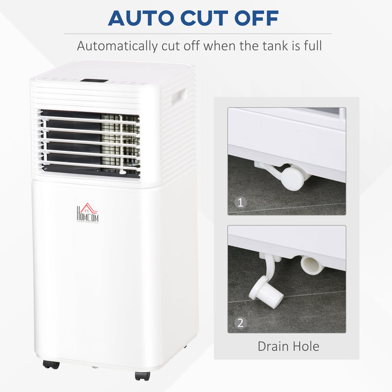 9000 BTU 4-In-1 Portable AC w/ Remote, LED Timer Homcom