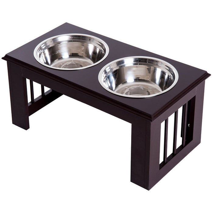 Stainless Steel Pet Feeder, 58.4x30.5x25.4cm