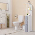 Freestanding Tall Bathroom Cabinet, 15W x 33D x 136.5H cm Kleankin