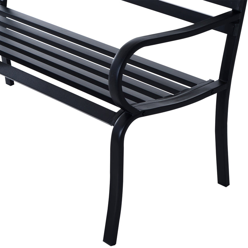 Black Metal Garden Bench