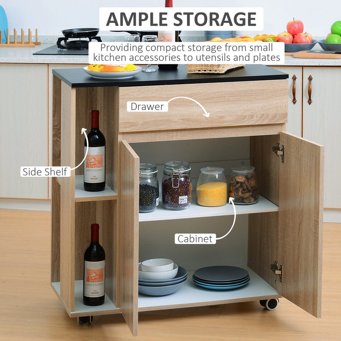 Kitchen Storage Trolley on Wheels