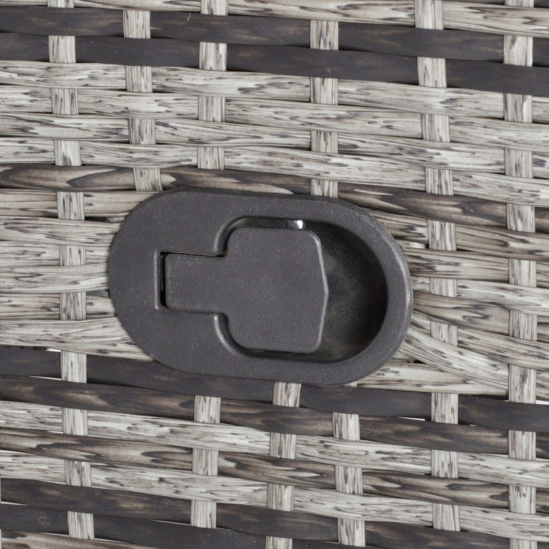 Rattan Garden Lounger Set, Reclining Armchairs, Coffee Table