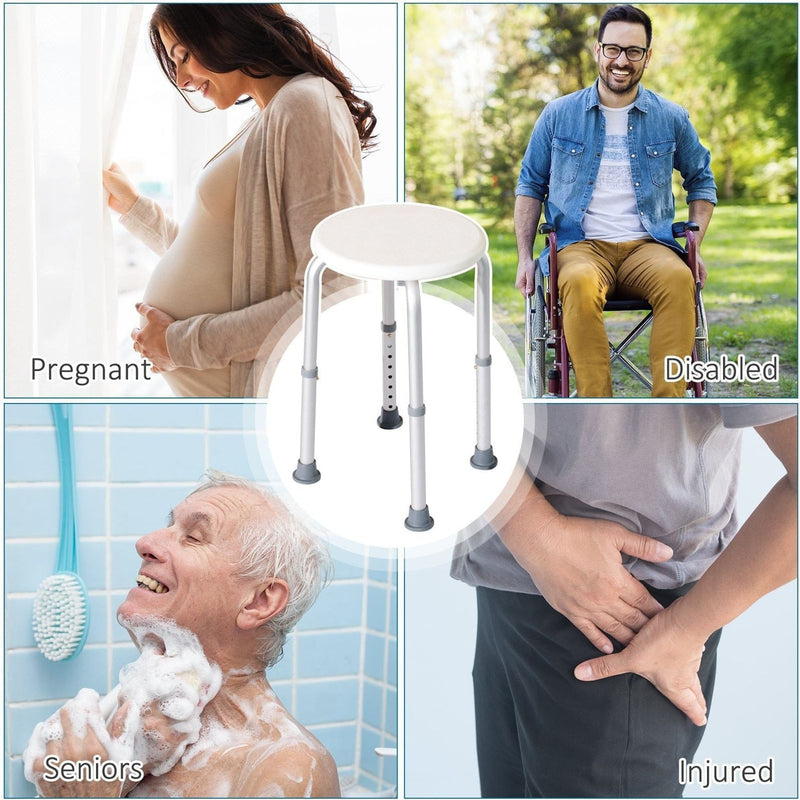 Non Slip Shower Seat, Cream White