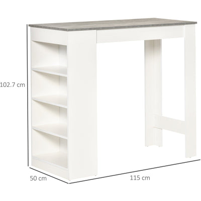 Small Kitchen Table With Shelves Homcom