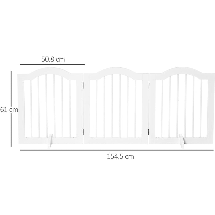 No Screw Freestanding Wooden Pet Gate,155 x 61cm