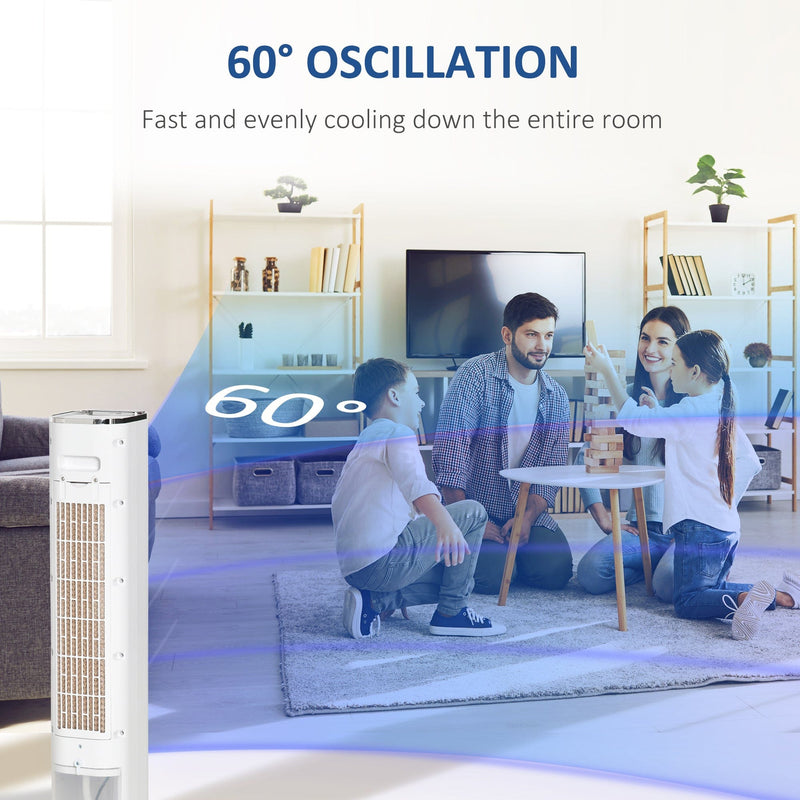 42" White Portable Air Humidifier Cooler Homcom