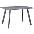 Dining Table, Metal Legs, Spacious Top, Dark Grey Homcom