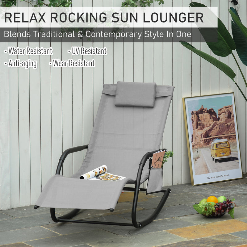 Rocking Garden Lounger Outsunny