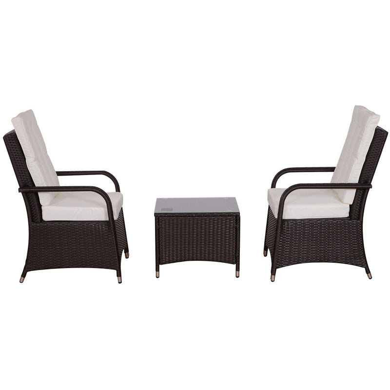 2 Seater Rattan Bistro Set with Cover