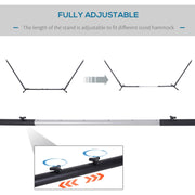 Hammock Stand Freestanding Adjustable Metal Frame for Garden or Patio Use Black Outsunny