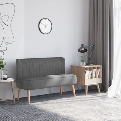 Dark Grey 2 Seater Fabric Sofa Homcom