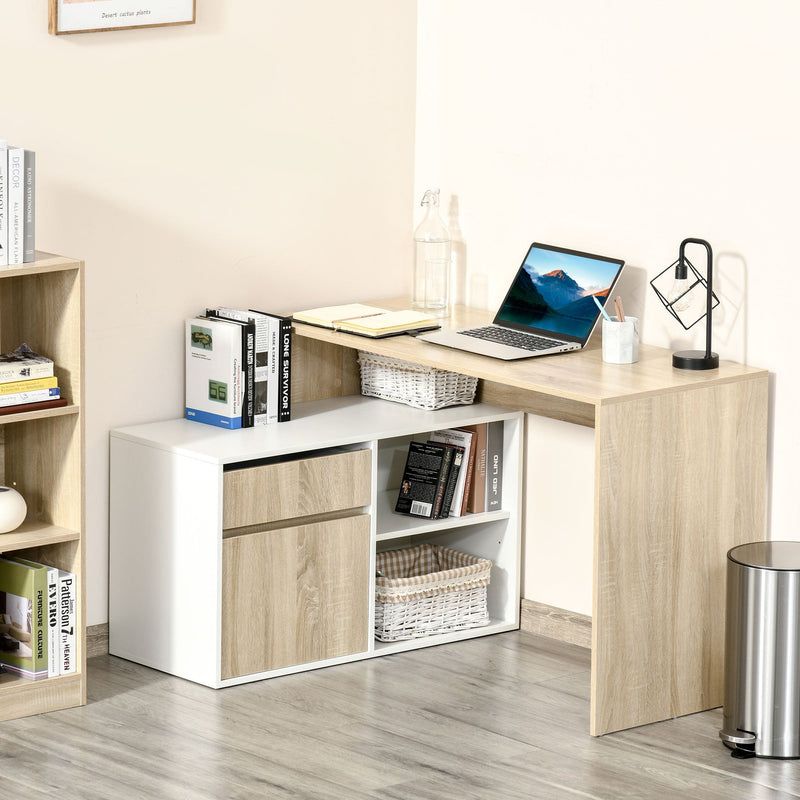 Modern Corner Desk with Storage