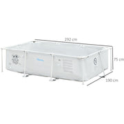 8ft Steel Frame Pool Set, Filter Pump, Rust Resistant Outsunny