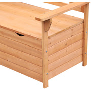Outsunny Outdoor Garden Storage Bench Patio Box All Weather Deck Fir Wood Solid Seating Outsunny