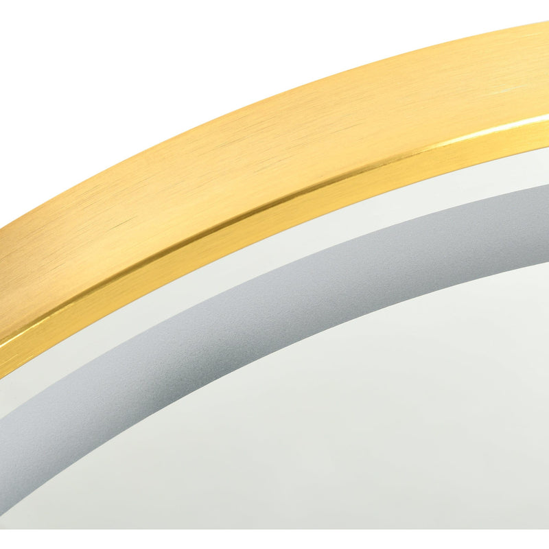Round LED Wall Mounted Bathroom Mirror, 60cm, Gold