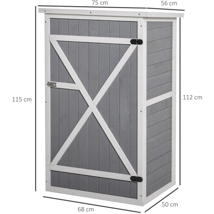 Small Wooden Garden Shed, 75 x 56 x 115 cm