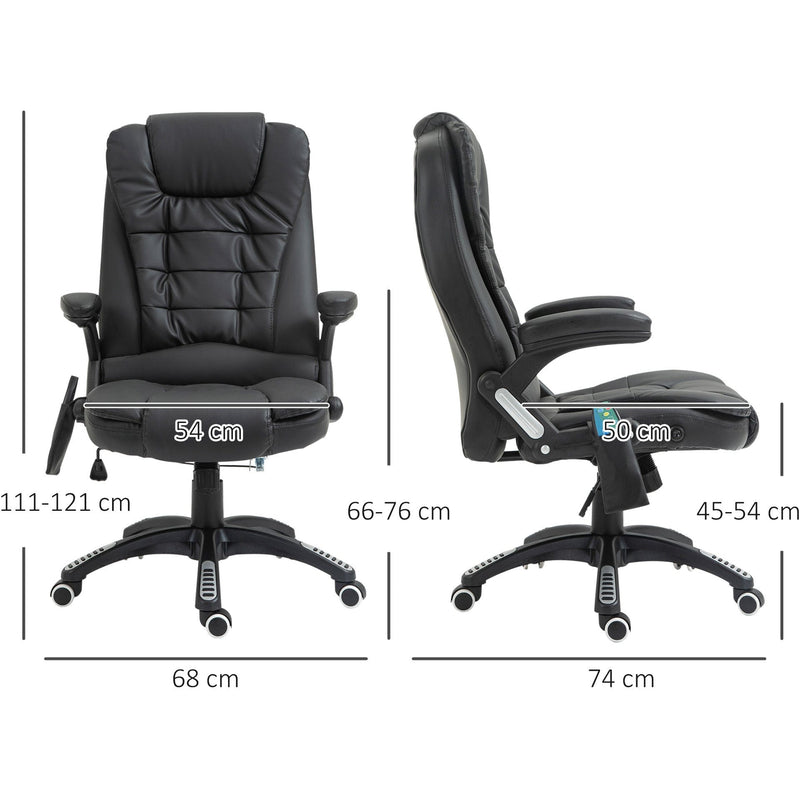 Black High-Back Massage Executive Chair with Tilt