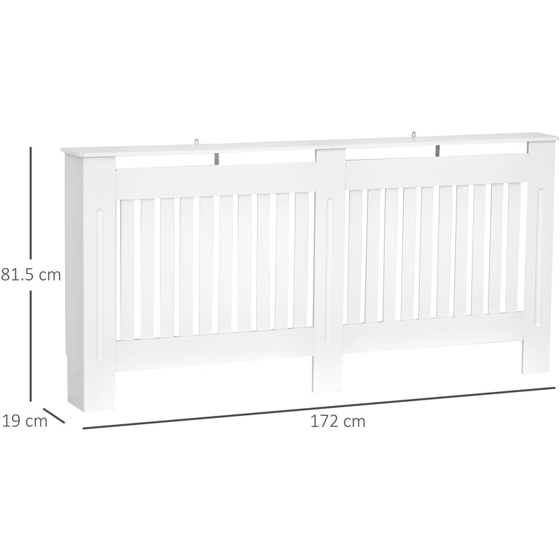Slatted Radiator Cover, White Painted Cabinet