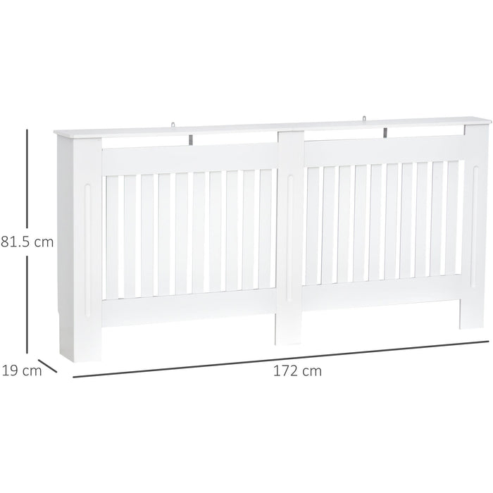 Slatted Radiator Cover, White Painted Cabinet