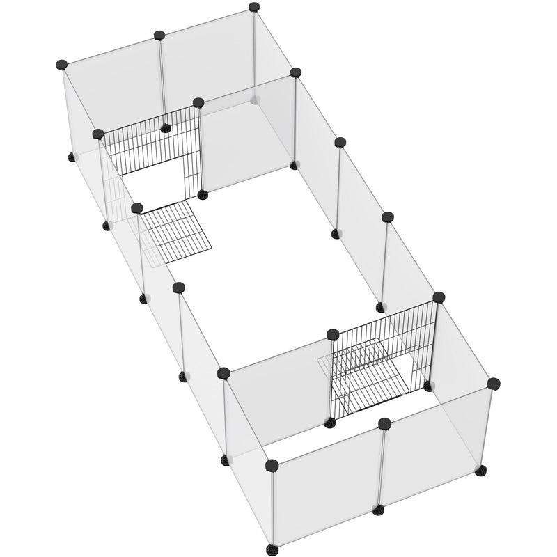 White DIY Metal Pet Playpen: 18 Panels