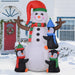 Image of a 6ft Blow Up Snowman and Penguins 