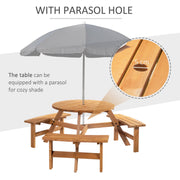 Round Outdoor Table and Chairs Outsunny