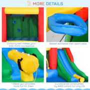 Outsunny 6-in-1 Bouncy Castly & Water Park, 3-8 Yrs Outsunny