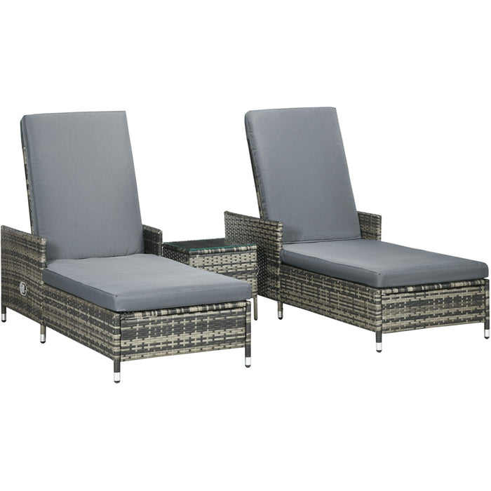 Grey discount wicker lounger