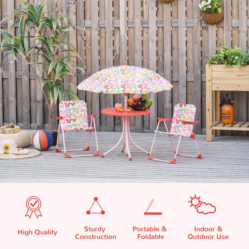 Kids Colour Stripes Picnic Set with Parasol