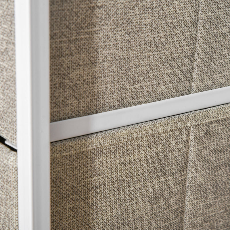 Fabric Chest Drawers, 3 Tier, Metal Frame, Living Room/Bathroom