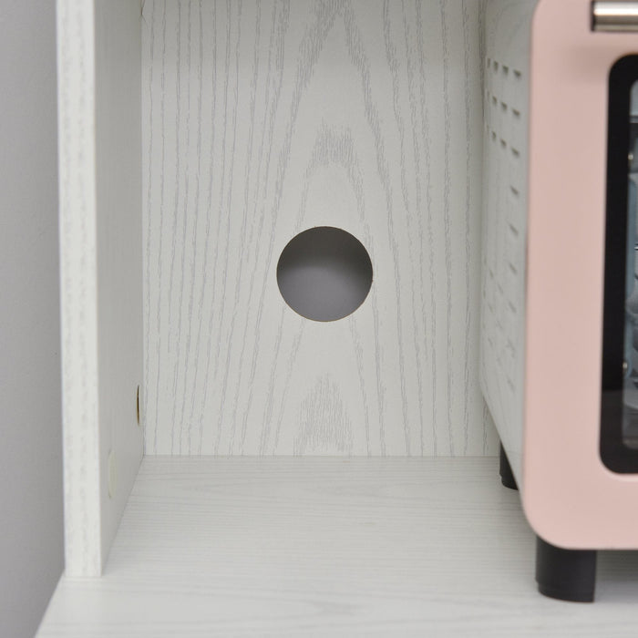 Microwave Cabinet on Wheels, Bookcase, L97H x 60.4W x 40Dcm